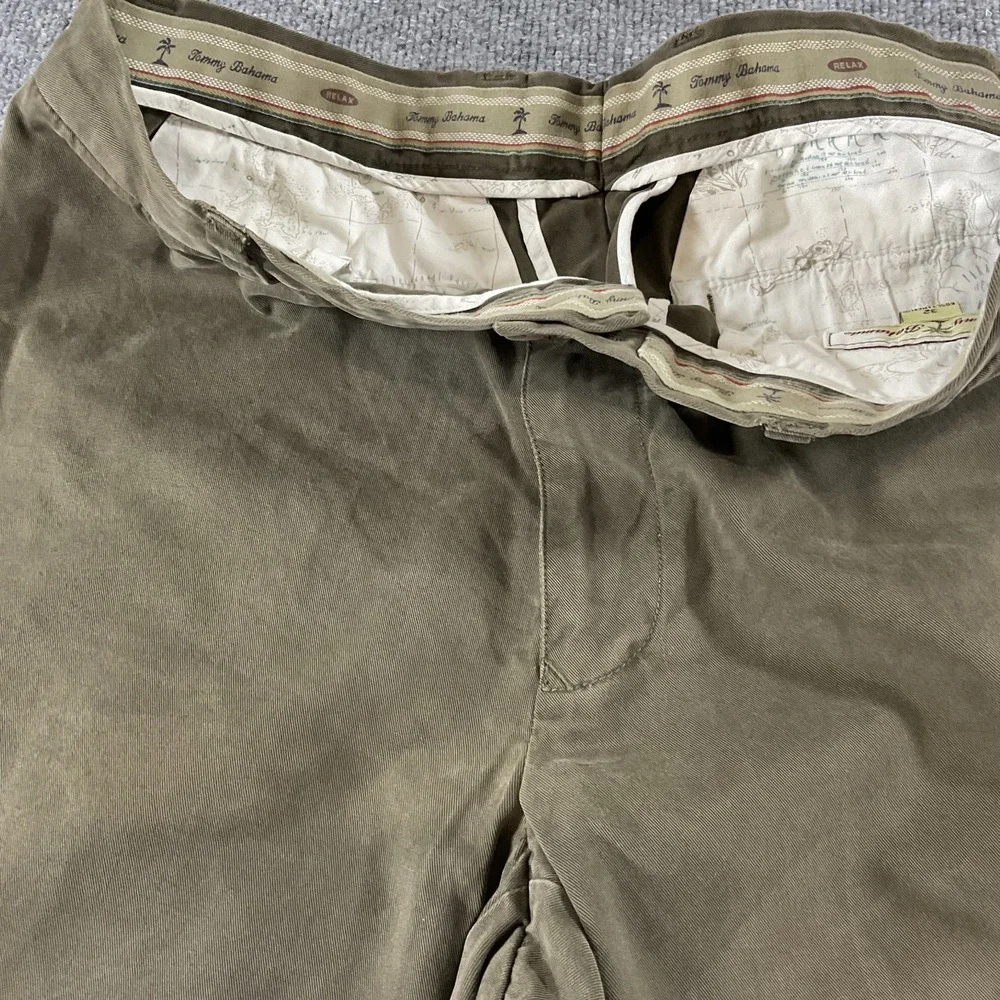 Tommy Bahama Relax Fit Dress Pants 32x32 Olive Green Tencel Lyocell Blend Made